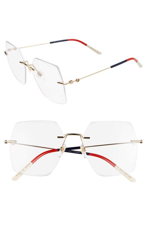 gucci square titanium rimless optical glasses|gucci rimless glasses china.